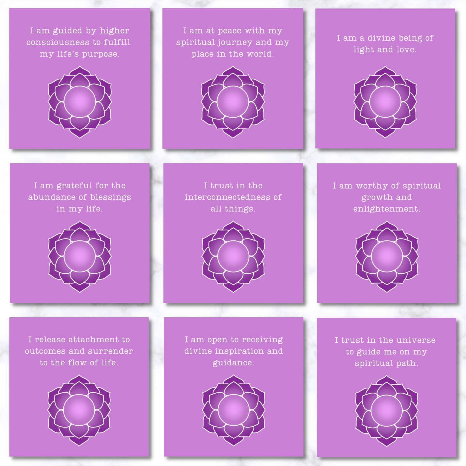 affirmation cards to balance your chakras