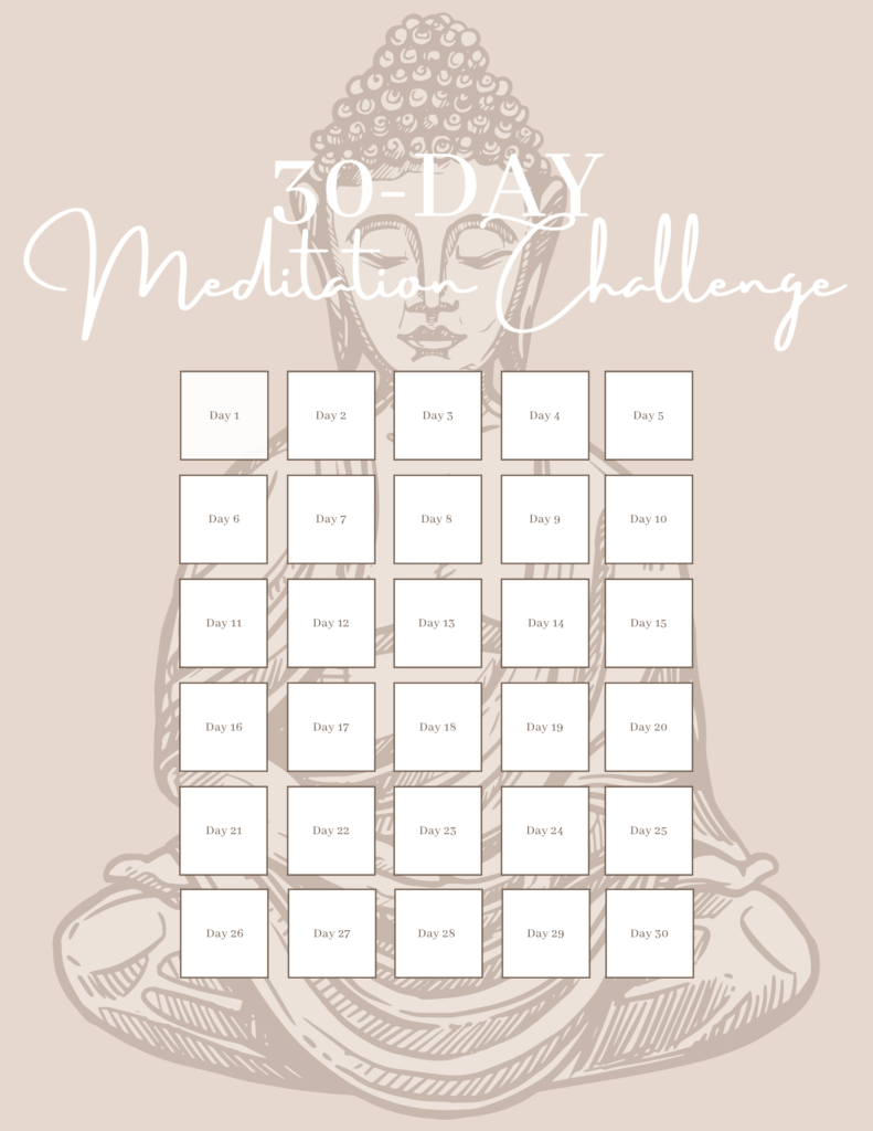 US letter 30-day meditation challenge beige-min