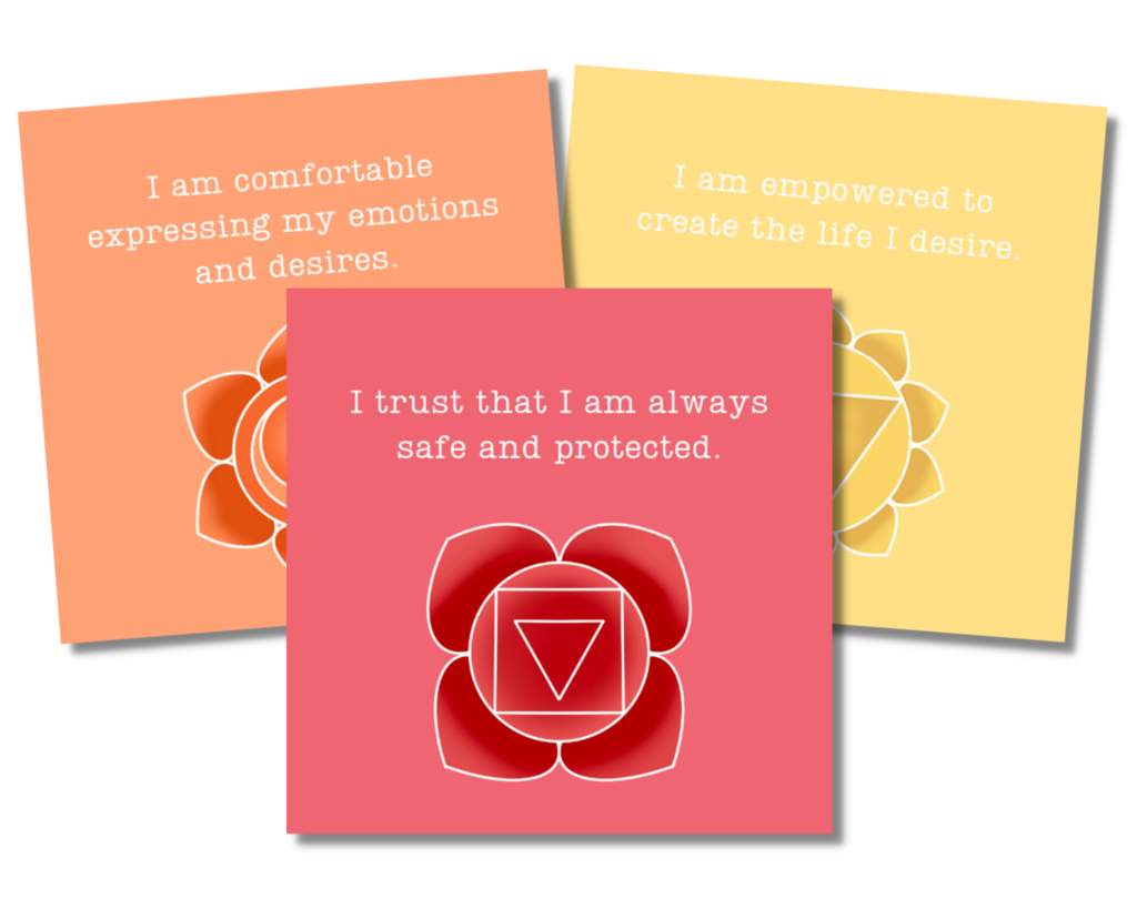 printable chakra affirmation cards