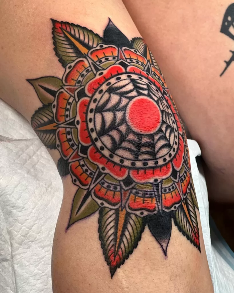A technically very well done tattoo, but want to get this helm faded and  replaced with a trad mandala. Anyone had experience fading elbow pieces and  brown ink? : r/TattooRemoval
