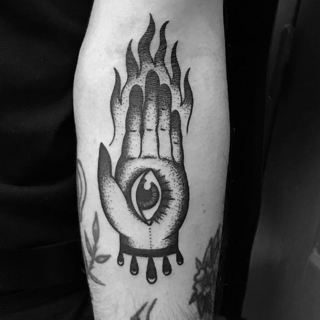 witchy hand tattoo